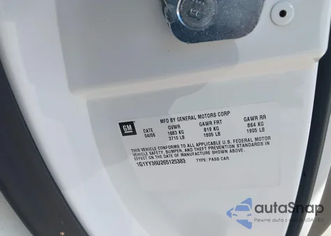 2006 Chevrolet Corvette z USA, uszkodzony, nr VIN 1G1YY36U265125383